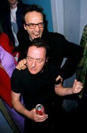 Joe Strummer and Roberto Benignini, 2000, NY.jpg